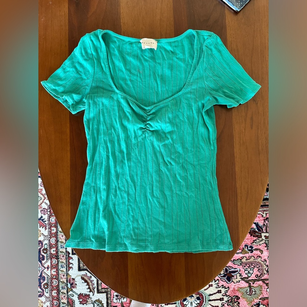 Sezane bright green top size S - great condition!!